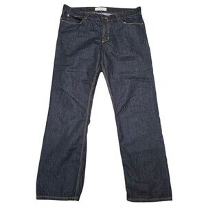 Andrew Marc New York Men's Straight Relaxed Leg Dark Denim Jeans